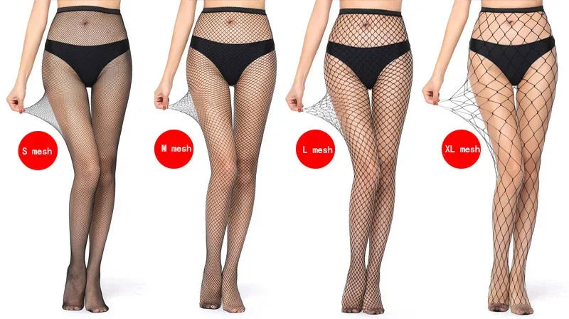 Hollow Out Sexy Pantyhose 2026 Fashion Black Women Fashion Tights Fishnet  Stockings Club Party Hosiery Female Lingerie Girls Thigh Mesh Sock