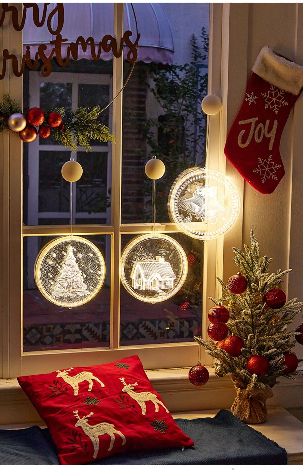 Christmas Hanging Ornament Lights!, Transparent LED Christmas Decorations!, Glow into the Holidays Transparent Luminous Night Lights!
