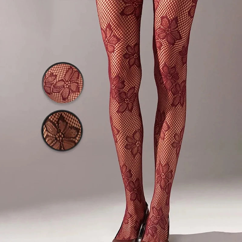 Premium Quality Black Hollow Lace Fishnet Tights for Trendsetters, Lace Hollow Tights Soft, Stretchy & Seductive That Turn Heads, Trendy 2026 Fashion Must Have Elegant Fishnet Tights with Toe Reinforcement