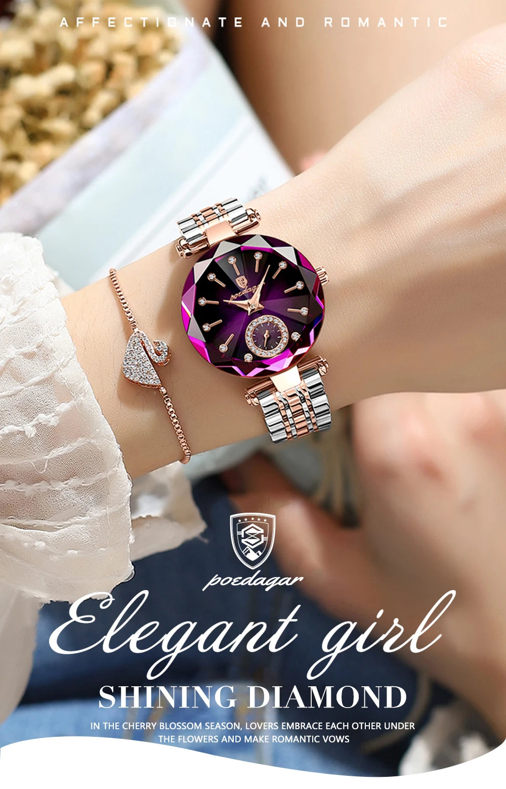 Luxury Premium 2026 POEDAGAR Luxury Elegant Ladies Wristwatch Waterproof Stainless Steel Watch for Woman Simple Casual Dress Women's Quartz Watches