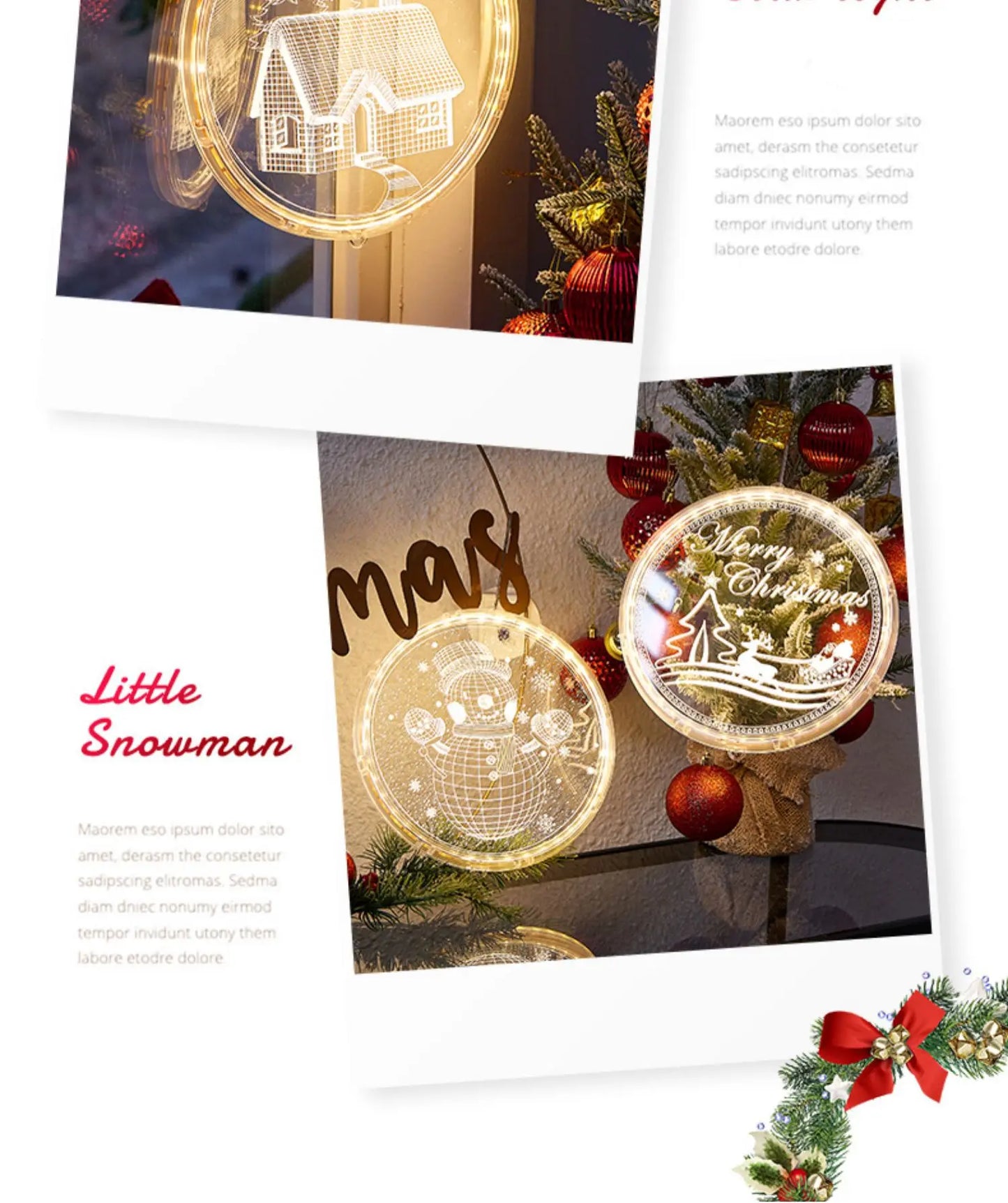 Christmas Hanging Ornament Lights!, Transparent LED Christmas Decorations!, Glow into the Holidays Transparent Luminous Night Lights!