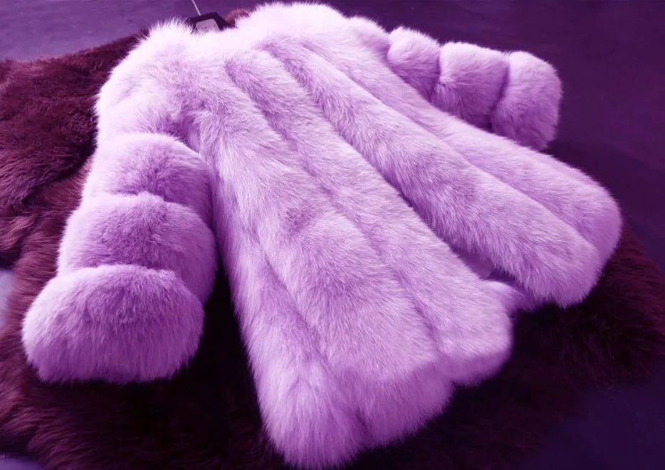 Fall Faux Fur Jackets for Women Long Puff Sleeve Woman Coat Solid Short Warmth Outerwear Clause Ladies Elegant Streetwear