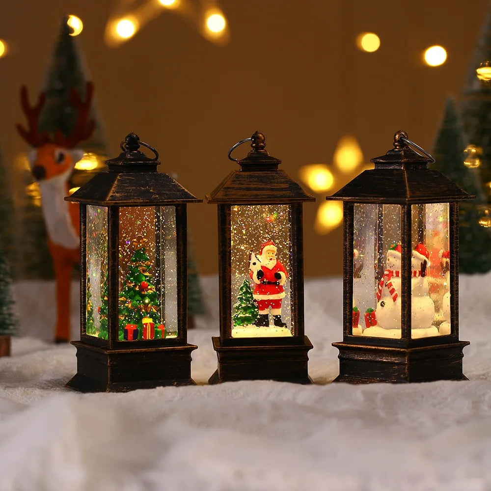 Christmas Little Night Lamp LED Lantern!, Perfect Holiday Lamp for Home & Garden!,✨ “Light Up Your Christmas Magic Indoor & Outdoor LED Lantern, Festive Little LED Night Lamp!