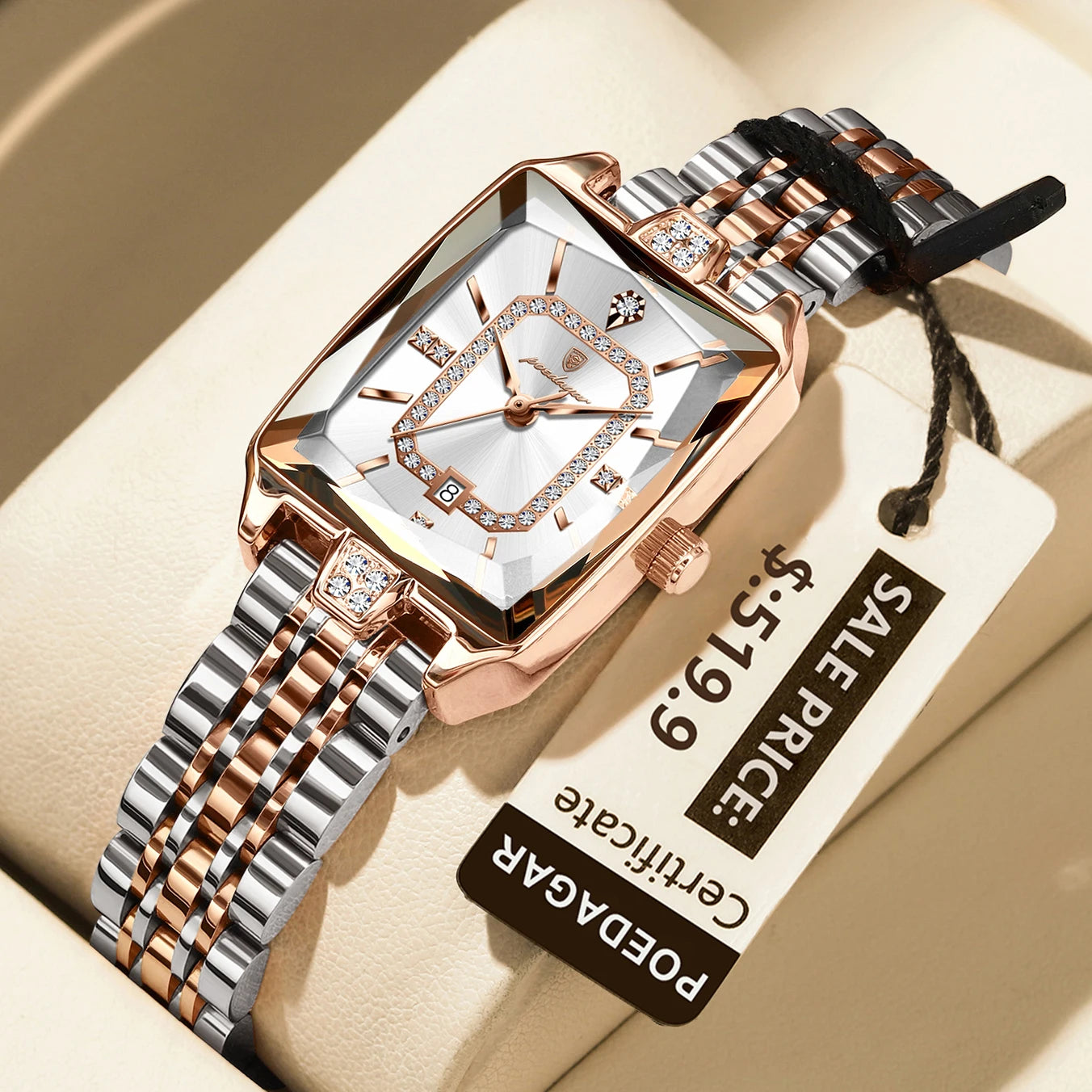 Luxury Rectangle Watch Elegant, Waterproof & Timeless For Women Who Define Class, Stainless Steel Watch Modern Rectangle Design, Waterproof & Stunning, Premium  Women’s Watch Sleek, Elegant
