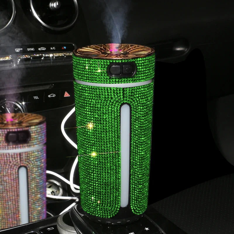 New Luxury Car Diffuser  High Quality 2026 Edition Humidifier with LED Light Diamond Auto Air Purifier Aromatherapy Diffuser Air Freshener Auto Accessories