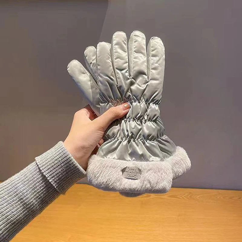 Conquer the Cold in Style! Premium Thickened Cycling & Outdoor Gloves Sleek, Warm & Breathable, Women’s Padded Gloves Warm, Windproof & Perfect for Skiing or Everyday Chic