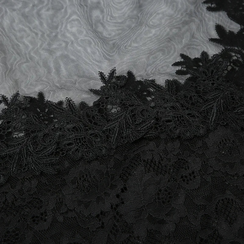 Shestyle Lace 2026 Fashion Transparent Mini Dress for Bold & Trendy Women, Sexy Elegance!, Premium Quality Sheath Dress & Mesh Nightwear for Club & Party Nights, Fashion Forward & Instagram-Ready! Lace Transparent Mini Dress for Women Who Dare to Slay