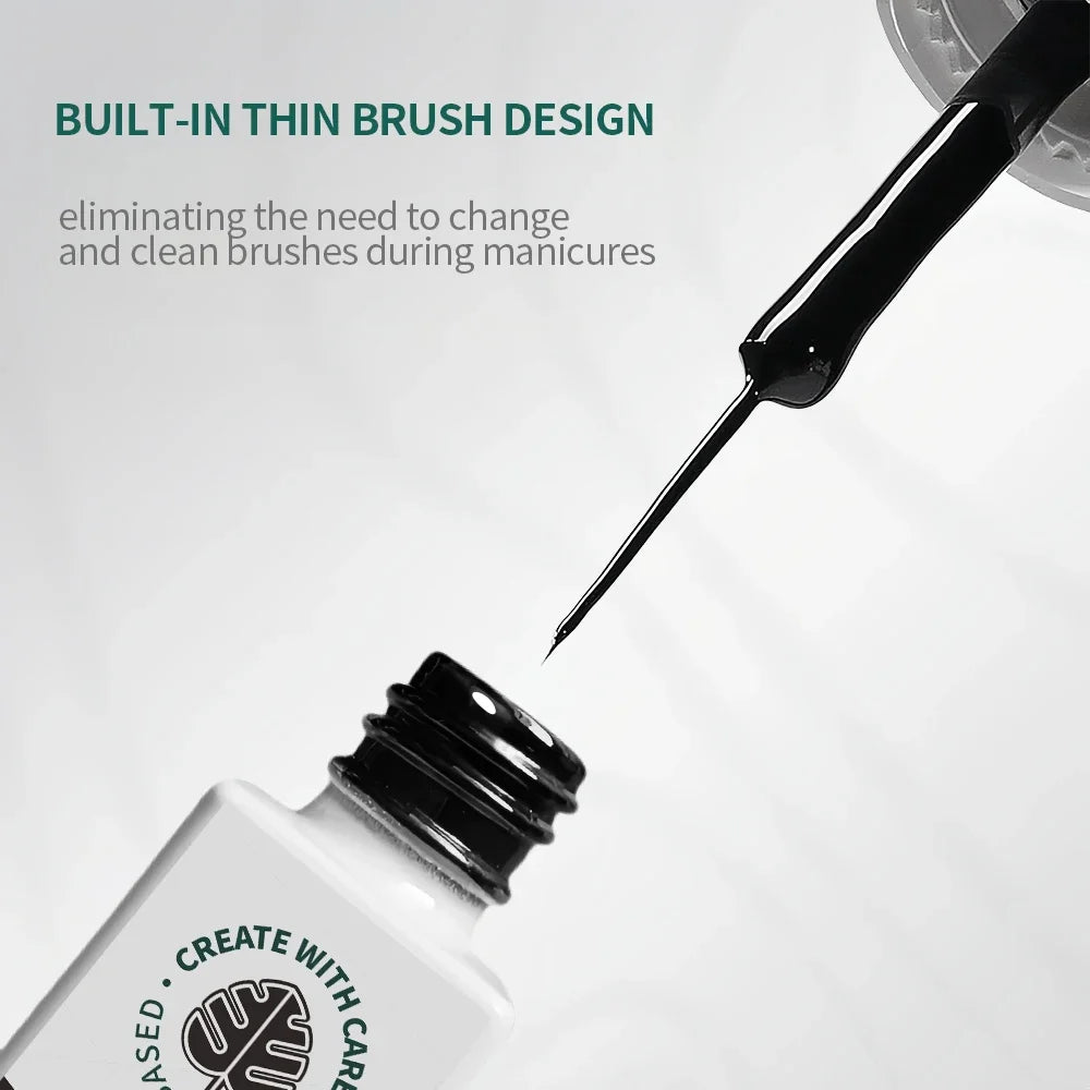 NAILPOP Gel Nail Liner 5 Trendy Colors for Stunning 2026 Nail Art!, DIY French Tips, Swirls & Designs Soak-Off Gel Polish with Brush, NAILPOP 5-Color Gel Liner 2026 Style