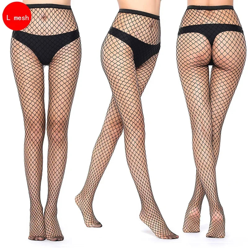 Hollow Out Sexy Pantyhose 2026 Fashion Black Women Fashion Tights Fishnet  Stockings Club Party Hosiery Female Lingerie Girls Thigh Mesh Sock