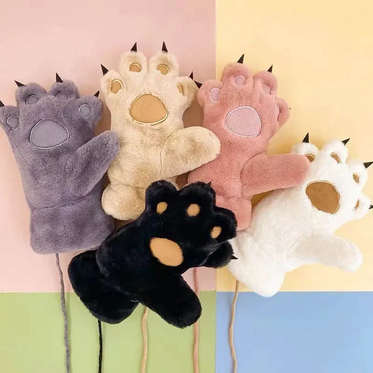 Quality Premium 2026 Style Women Gloves Bear Palm Paw Animals Plushclaw Glove Winter Fluffy Cat Paw Full Finger Gloves Keep Warm Lovely Soft Furry Mittens