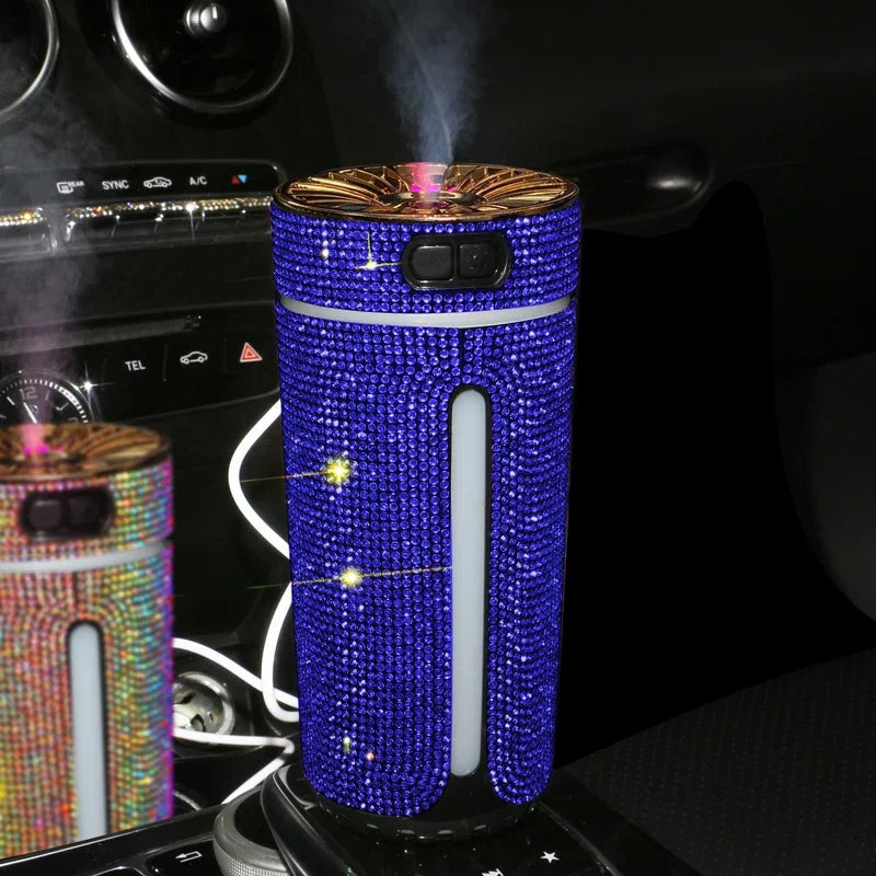 New Luxury Car Diffuser  High Quality 2026 Edition Humidifier with LED Light Diamond Auto Air Purifier Aromatherapy Diffuser Air Freshener Auto Accessories