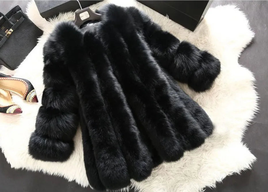 Y2k Faux Fur Jackets for Women Long Puff Sleeve Women Coat Solid Short Warmth Punk Outerwear Clause Ladies Elegant Streetwear