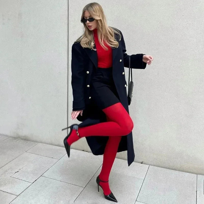 Premium 2026 High Quality New Women Red Tights Velvet Stocking Korea Slim Lingerie Pantyhose Lace Leggings Socks Gothic Socks Party Clothing Accessories