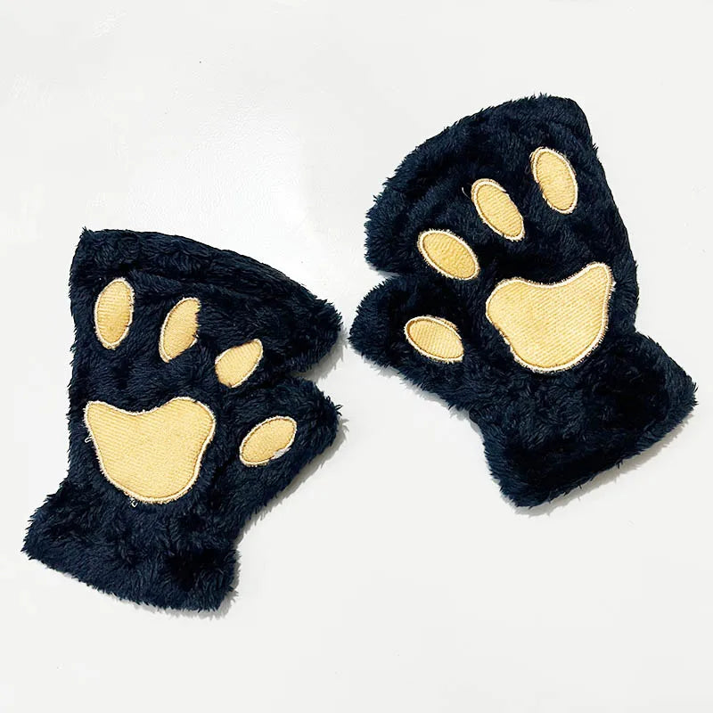 Quality Premium 2026 Style Women Gloves Bear Palm Paw Animals Plushclaw Glove Winter Fluffy Cat Paw Full Finger Gloves Keep Warm Lovely Soft Furry Mittens