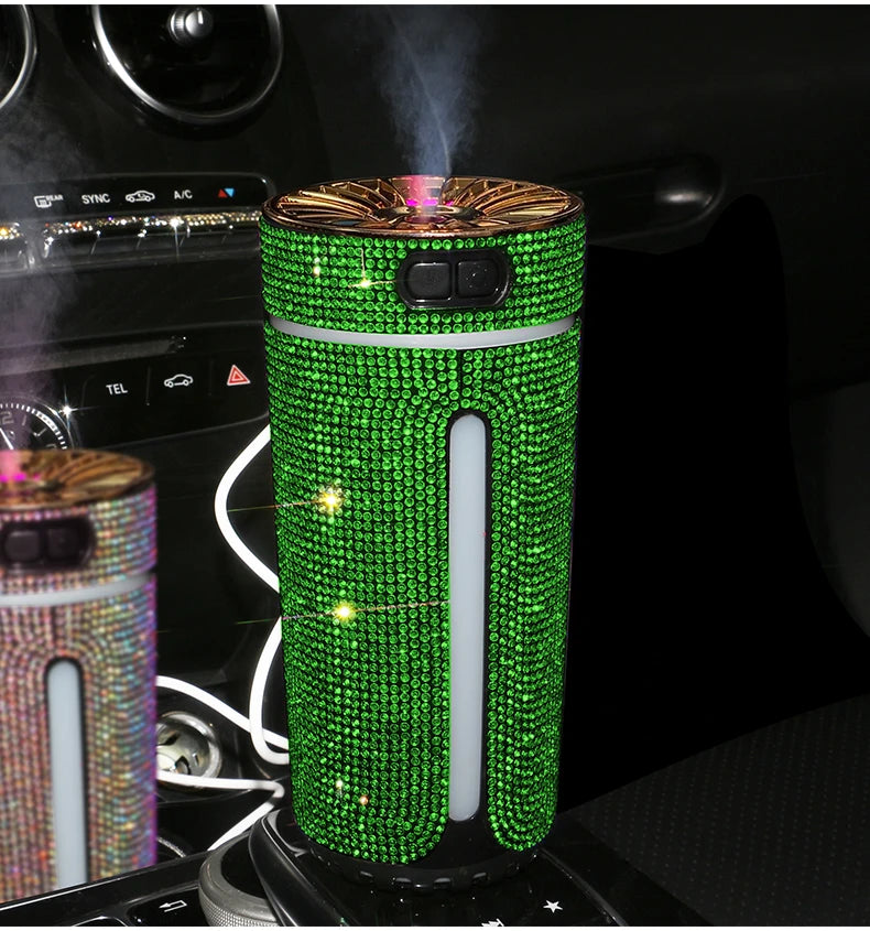 New Luxury Car Diffuser  High Quality 2026 Edition Humidifier with LED Light Diamond Auto Air Purifier Aromatherapy Diffuser Air Freshener Auto Accessories