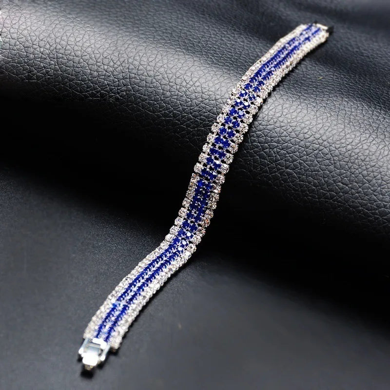 Premium Braided Crystal Bracelet Elegant Bohemian Jewelry for Weddings & Parties, Boho Meets Glam Full Crystal Bracelet for Chic, Stylish , Exquisite Crystal Roman Bracelet for Chic Women