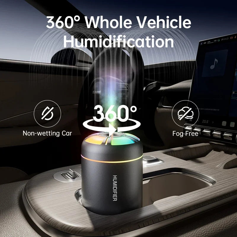 High Quality 2026 Edition 180ML Car Mini Aroma Diffuser Perfume Air Humidifier Essential Oil Purifier Aromatherapy Color Lights For Car Home Bedroom
