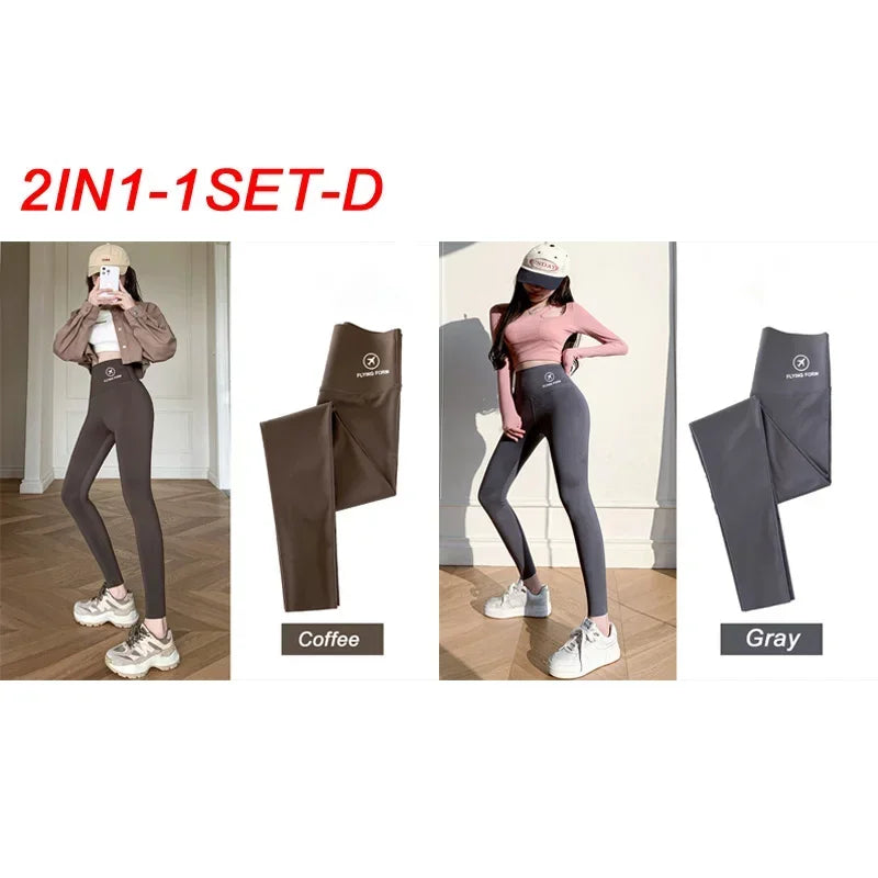 Premium Shark Pants for Women High Waisted, Hip Lifting & Trendy Yoga Leggings, Sexy & Slimming! Belly Lift Black Shark Leggings for Spring, Autumn & Winter,