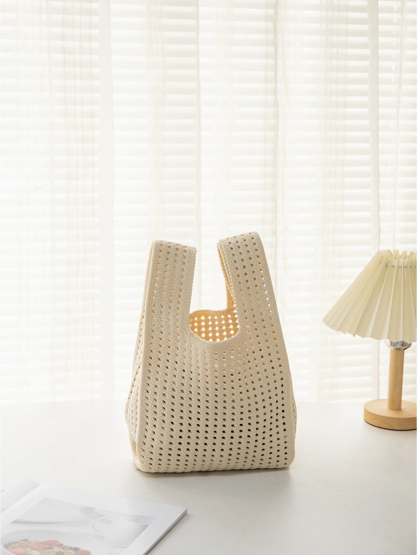 Handmade Knit Wrist Bag Cute, Trendy, Premium Mini Knot Tote Stylish, Colorful & Perfect for Daily Outings