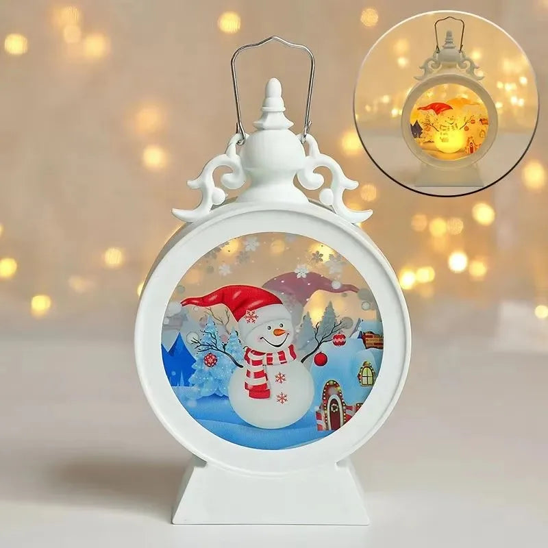 Bring the North Pole Home Adorable LED Snowman & Santa Lanterns for Pure Christmas Vibes! Let It Glow! Festive Christmas Lanterns with Santa & Snowman ,The Cutest Gift This Holiday! , Magical Christmas Lanterns That Light Up