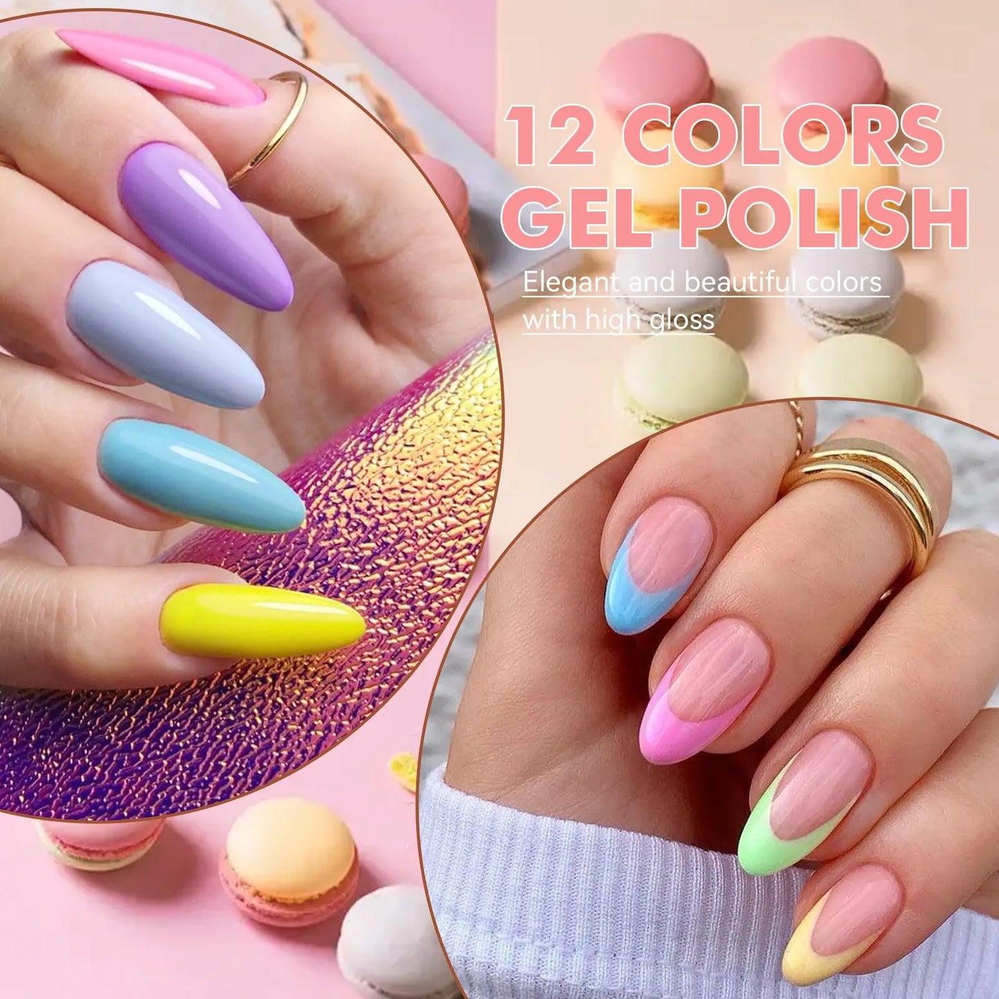 LILYCUTE 12PC Macaron Gel Polish Set Trendy 2026 Colors, Transform Your Nails with LILYCUTE Gel Polish Perfect for 2026 Nail Art!, DIY Salon-Quality Nails at Home Fun, Vibrant & Glossy!