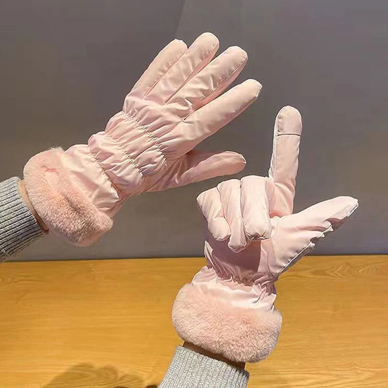 Conquer the Cold in Style! Premium Thickened Cycling & Outdoor Gloves Sleek, Warm & Breathable, Women’s Padded Gloves Warm, Windproof & Perfect for Skiing or Everyday Chic