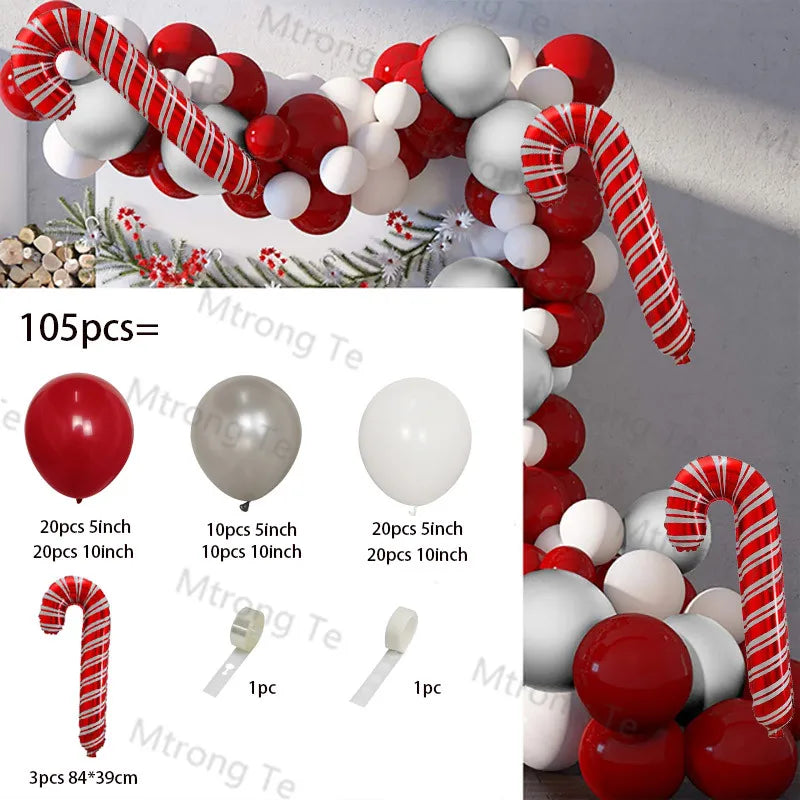 🎄Christmas Party Balloon Arch 2025, Balloon Garland for Christmas & New Year Celebrations!, Create a Festive Wonderland, Deck the Halls in Style Red & Green Christmas Balloon Arch Kit!