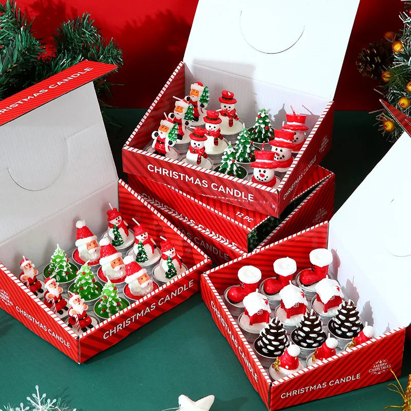 Festive Christmas Candle Set!, Romantic & Cozy Christmas Vibes Santa, Snowman & Tree Candles!, Celebrate in Style, Festive Ambiance Made Easy Charming Christmas Candle Collection!
