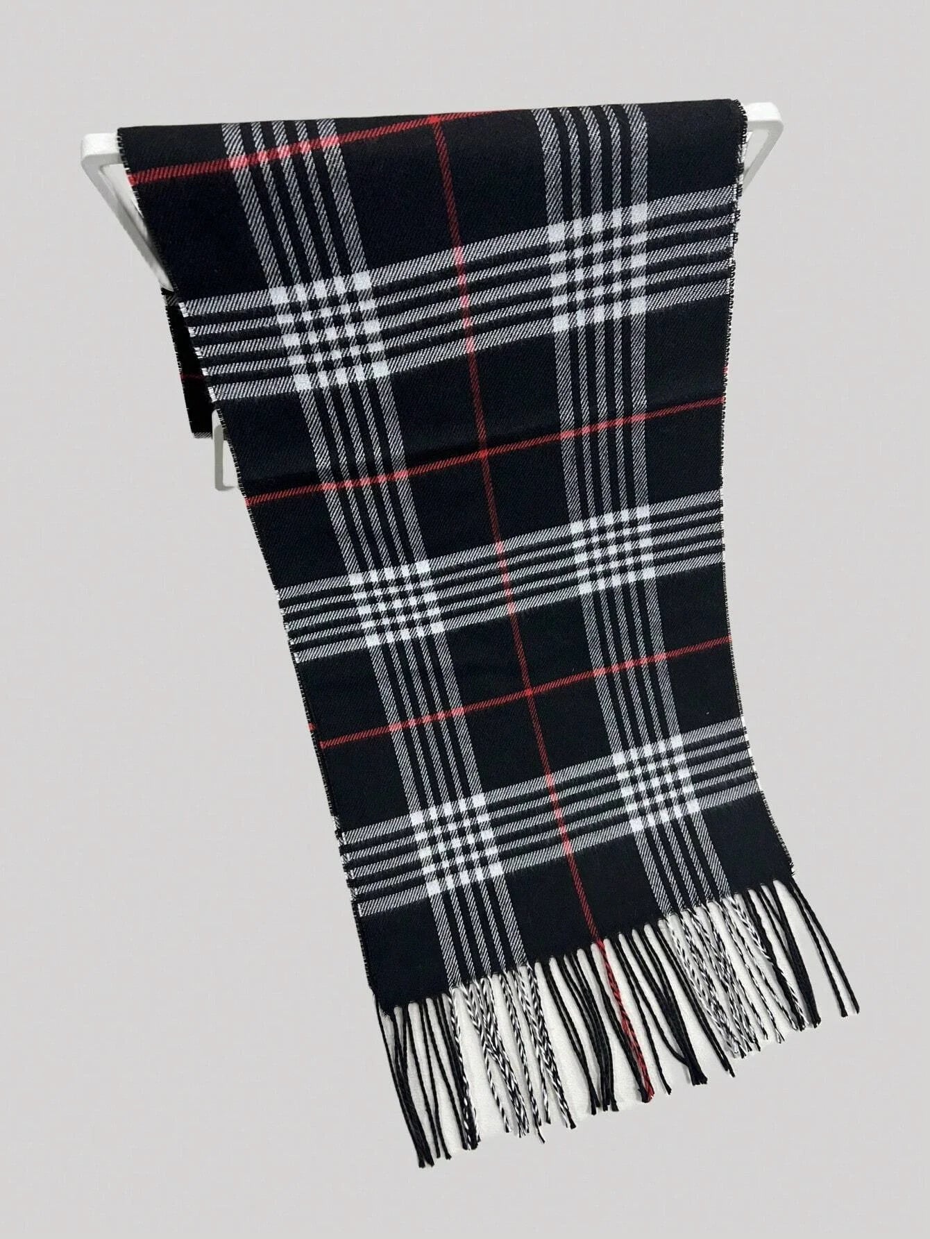 Luxury Cashmere Scarf Warm, Plush & Effortlessly Chic, Premium Plaid Cashmere Shawl for Men & Women Trendy