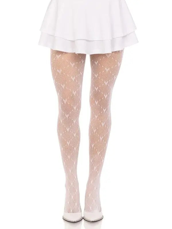 High Quality Heart Flower Pattern Pantyhose, Trendy Japanese Punk Inspired Mesh Tights Sexy, Soft & Premium, Mesh Heart & Flower Fishnet Stockings, Sexy & Cute! Heart Flower Mesh Fishnet Tights for Trendy Girls
