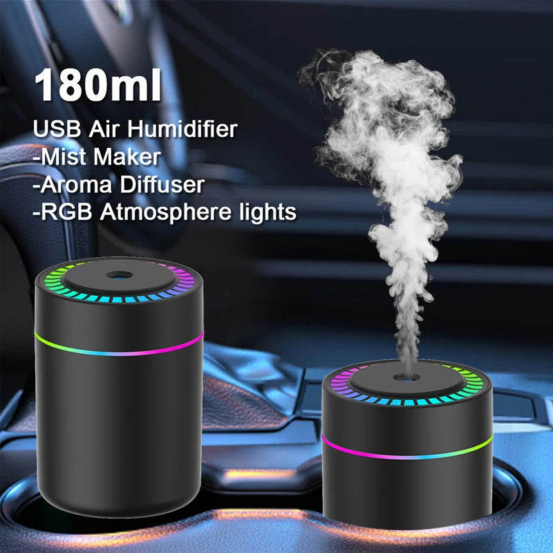 New Luxury Brand New 2026 Car Diffuser 80ML Mini Air Humidifier USB Electric Aroma Diffuser Essential Oil Purifier Aromatherapy Mist Maker Lights For Car Home Bedroom