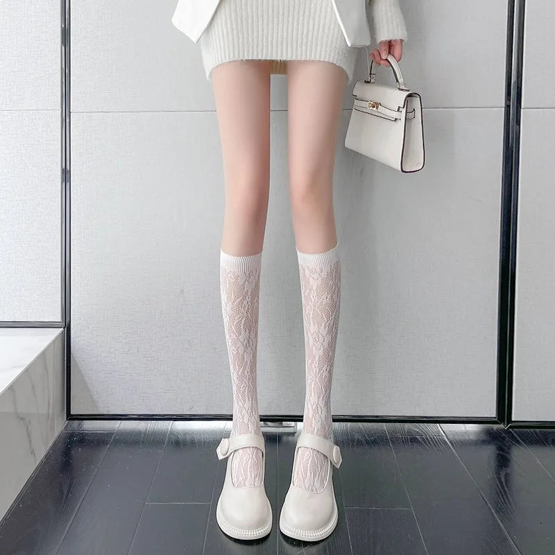 Luxury Lace Socks That Make Every Outfit Look Adorable & Classy, 2026 Must Have! Trendy Lace Tube Socks for That Perfect Sweet Girl Aesthetic, Step Into Kawaii Elegance Soft Lace Calf Socks Every Girl is Obsessed With
