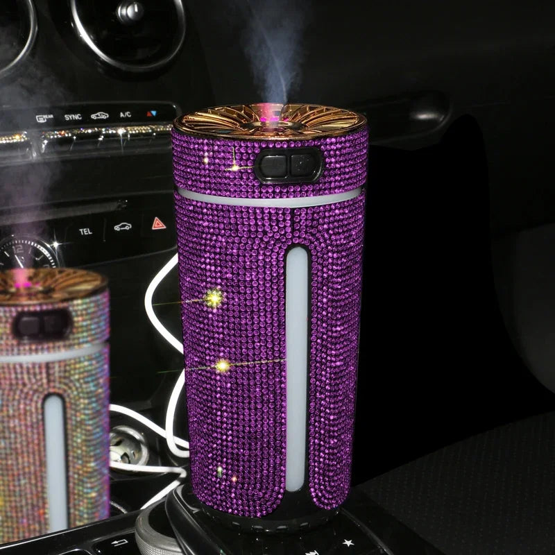 New Luxury Car Diffuser  High Quality 2026 Edition Humidifier with LED Light Diamond Auto Air Purifier Aromatherapy Diffuser Air Freshener Auto Accessories