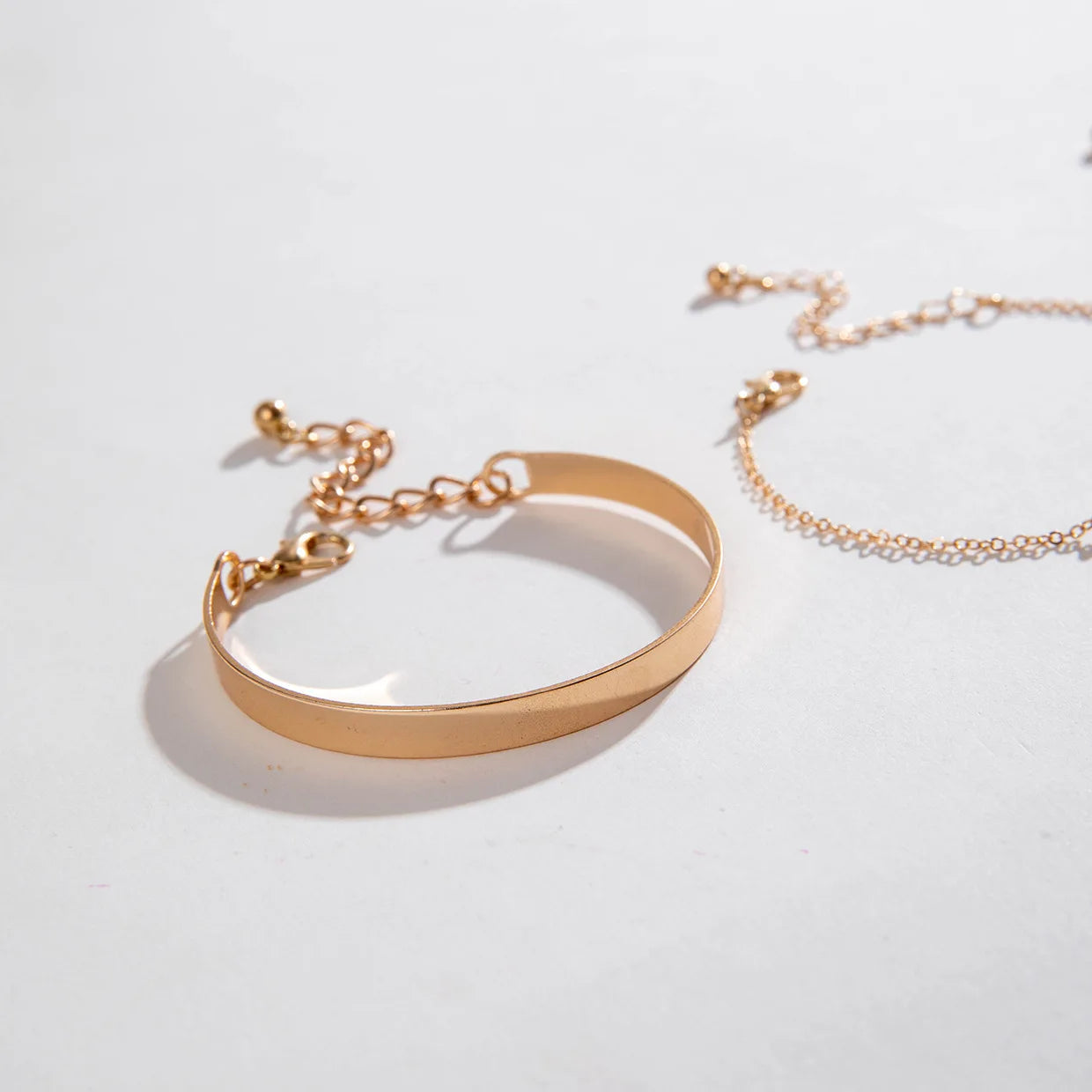 Premium Quality Design 3Pcs/ Set Bohemia Minimalism Metal Rhinestone Chain Bracelet Set for Women Metal Bangle Gold Color Jewelry Gifts