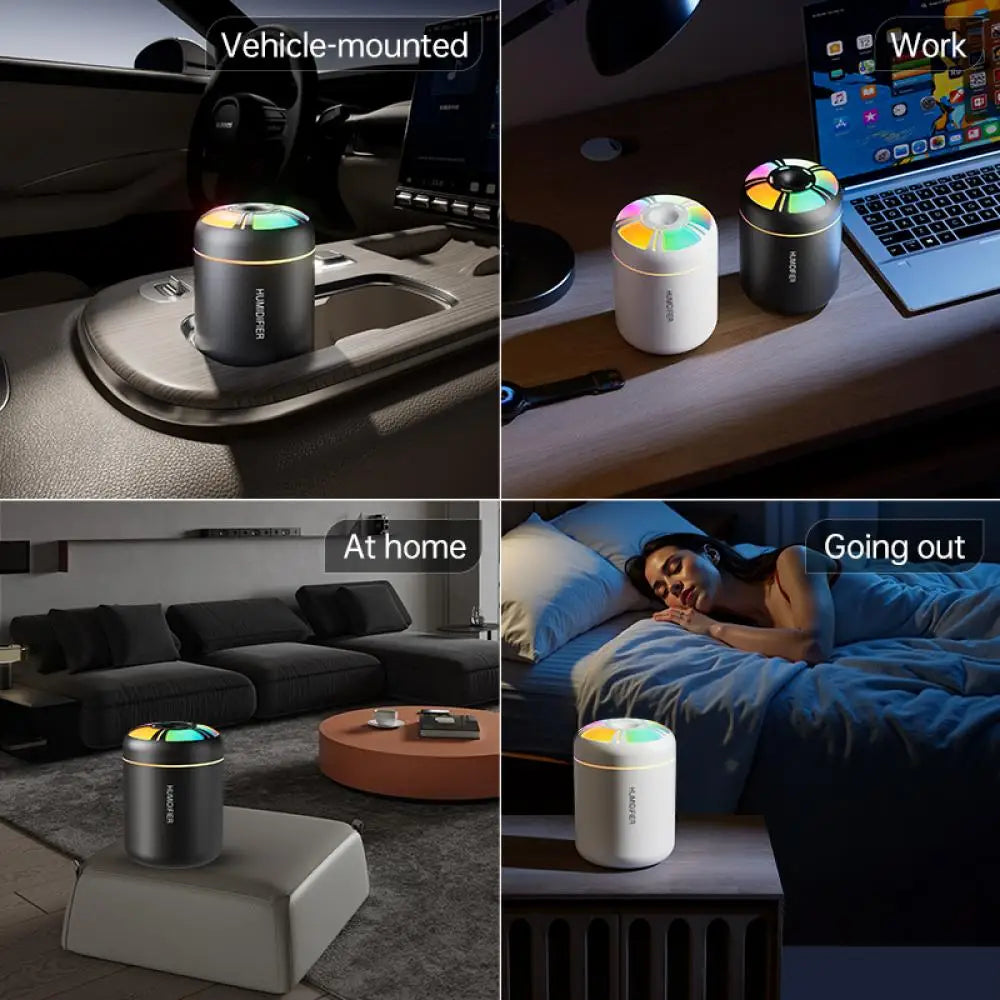 High Quality 2026 Edition 180ML Car Mini Aroma Diffuser Perfume Air Humidifier Essential Oil Purifier Aromatherapy Color Lights For Car Home Bedroom