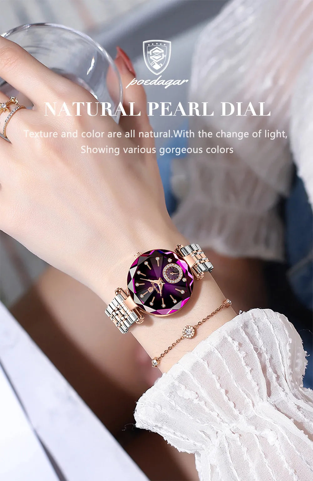 Luxury Premium 2026 POEDAGAR Luxury Elegant Ladies Wristwatch Waterproof Stainless Steel Watch for Woman Simple Casual Dress Women's Quartz Watches