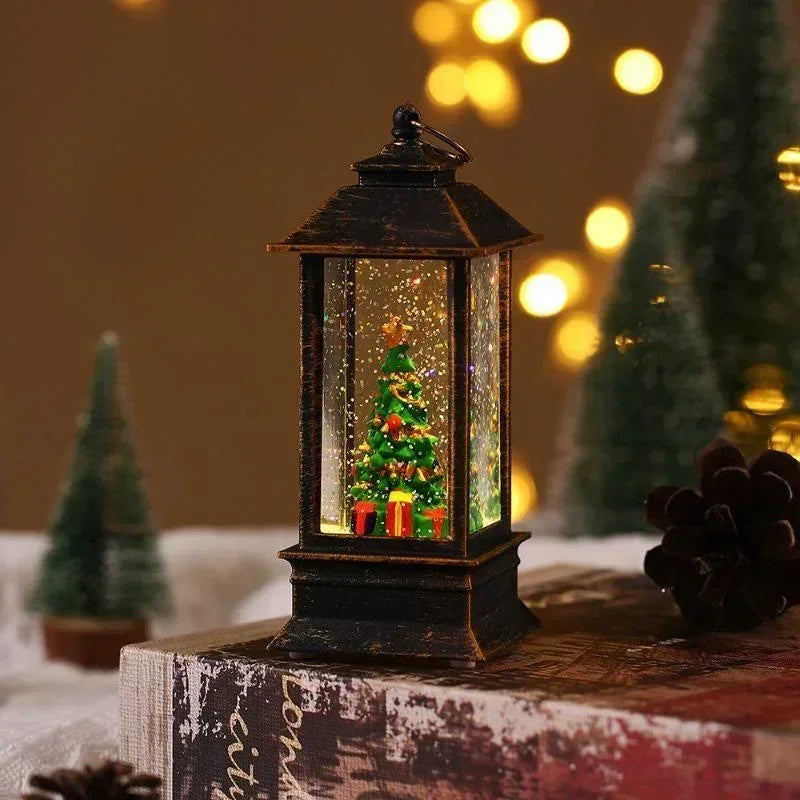 Bring Christmas Magic Home Lighted Snow Globe Lanterns That Sparkle & Glow! Tiny Snowfall, Big Holiday Joy LED Snow Globe Lantern for Christmas Cheer!
