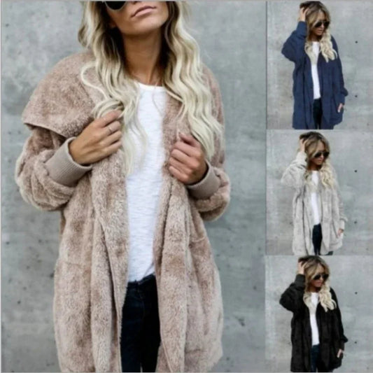 Trend Fashion 2026 Premium Oversized Fleece Cardigan Soft, Stylish & Winter Perfect , Double Fleece Hooded Jacket Plush, Warm & Effortlessly
