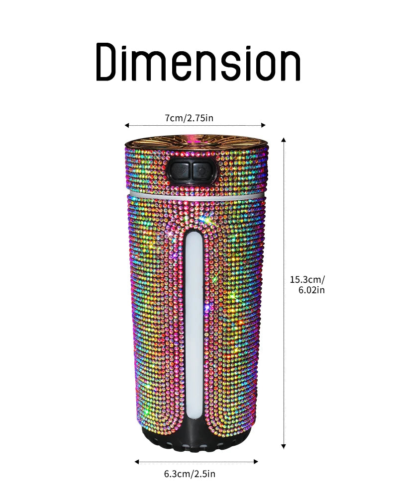 New Luxury Car Diffuser  High Quality 2026 Edition Humidifier with LED Light Diamond Auto Air Purifier Aromatherapy Diffuser Air Freshener Auto Accessories