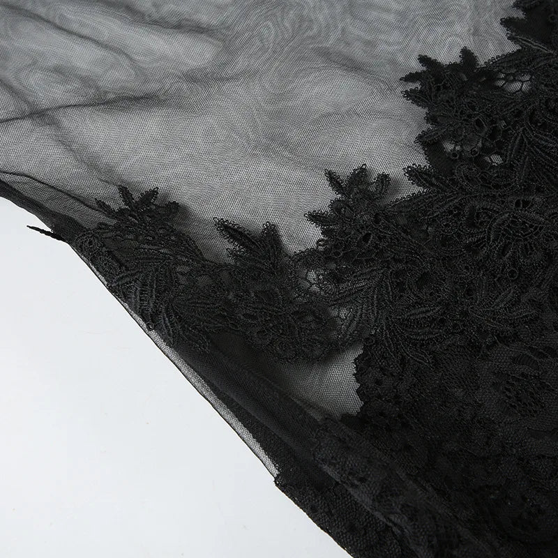 Shestyle Lace 2026 Fashion Transparent Mini Dress for Bold & Trendy Women, Sexy Elegance!, Premium Quality Sheath Dress & Mesh Nightwear for Club & Party Nights, Fashion Forward & Instagram-Ready! Lace Transparent Mini Dress for Women Who Dare to Slay