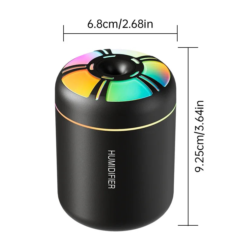 High Quality 2026 Edition 180ML Car Mini Aroma Diffuser Perfume Air Humidifier Essential Oil Purifier Aromatherapy Color Lights For Car Home Bedroom