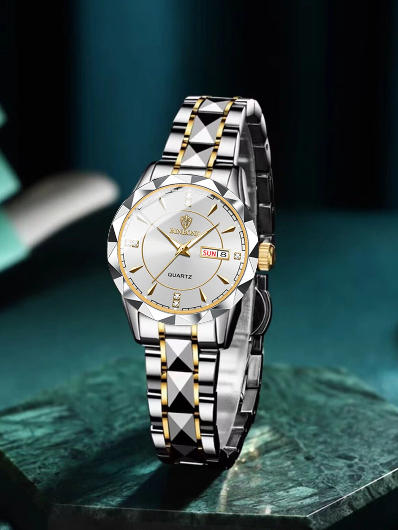 BINBONG Quality Premium High Women Watches Luxury Fashion Ladies Quartz Watch Waterproof Luminous Date Stainless Wristwatch Girlfriend Lovers Gift