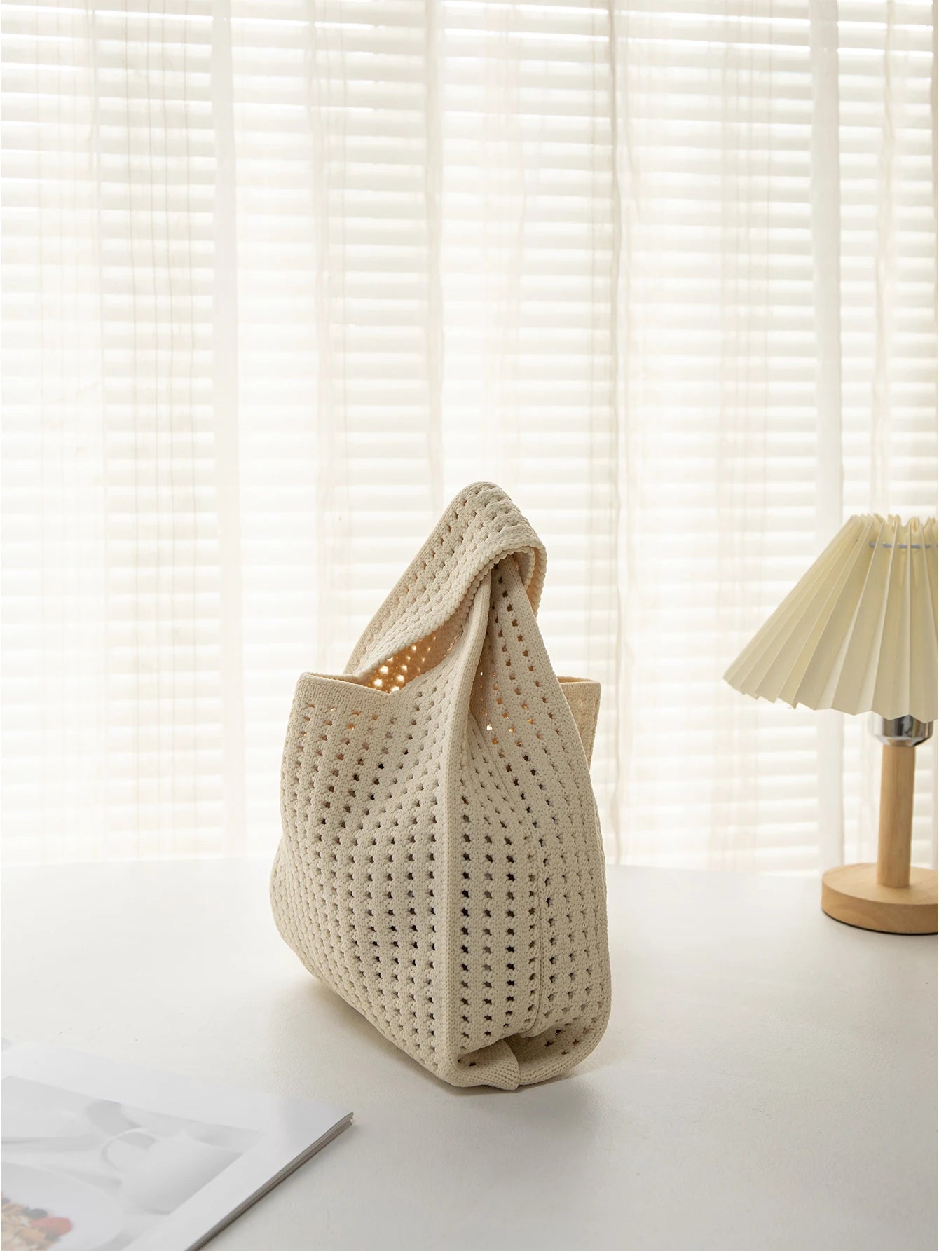 Handmade Knit Wrist Bag Cute, Trendy, Premium Mini Knot Tote Stylish, Colorful & Perfect for Daily Outings