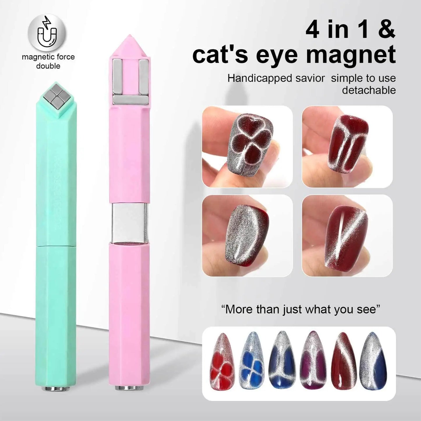 Nail Magnet Kit Create Stunning Cat’s Eye Gel Nails 2026 Style!, Magnetic Nail Art Made Easy Trendy & Instagram-Ready for 2026!, Create Stunning 3D Cat’s Eye Effects Compact Magnet for Perfect Nails