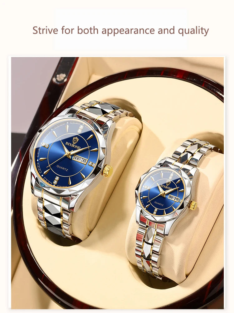 BINBONG Quality Premium High Women Watches Luxury Fashion Ladies Quartz Watch Waterproof Luminous Date Stainless Wristwatch Girlfriend Lovers Gift