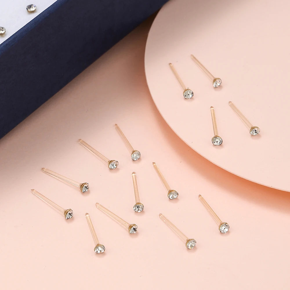 Luxury & Variety in One Set 2026 Premium Sparkle! 100 Pairs Women’s Women’s Stud Earring Collection Premium Quality, Lightweight Stud Earrings Hearts, Stars & Crowns for Trendy Fashionistas