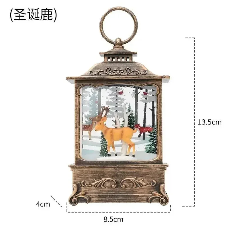 Bring Christmas Magic Home Lighted Snow Globe Lanterns That Sparkle & Glow! Tiny Snowfall, Big Holiday Joy LED Snow Globe Lantern for Christmas Cheer!