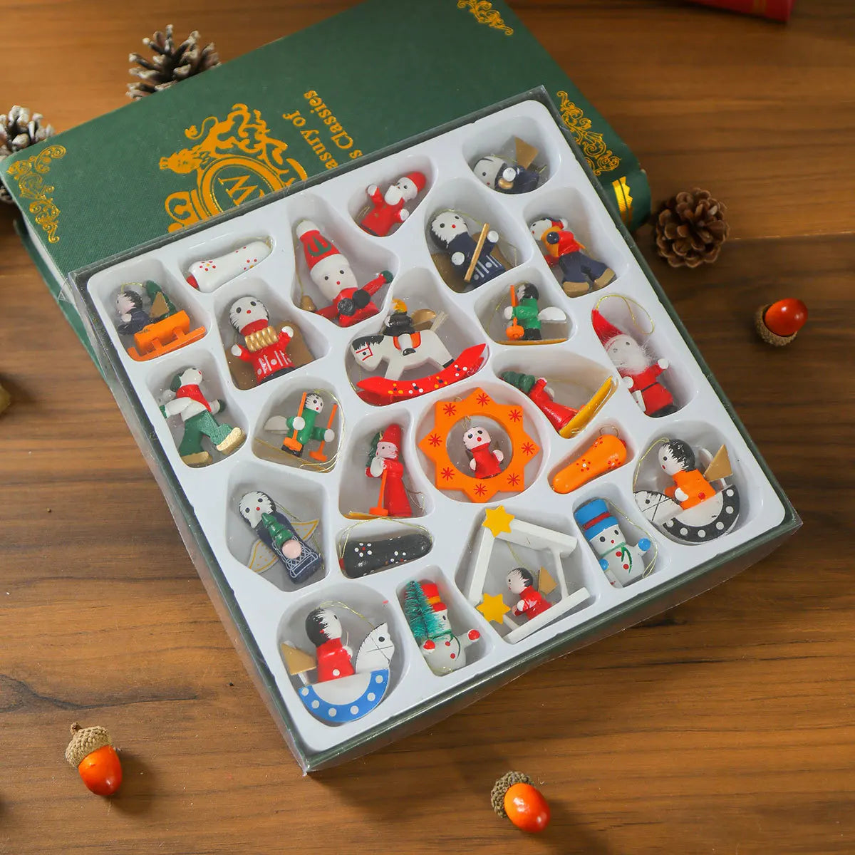 Wooden Christmas Decorations 2025!, Handcrafted Holiday Magic Wooden Pendant Ornaments Set!, Gift-Ready Christmas Charm, Charming Wooden Christmas Ornaments