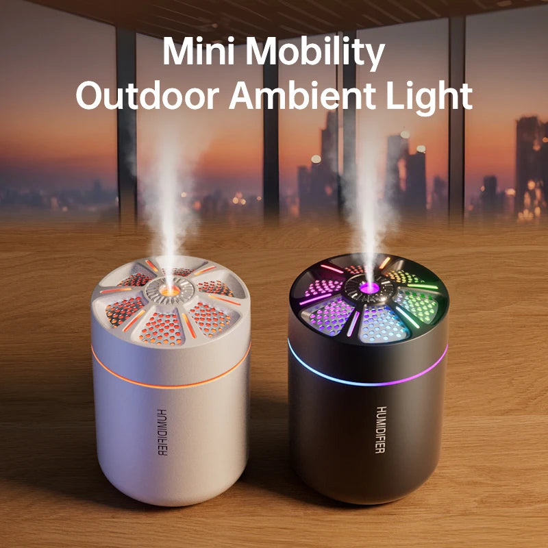 High Quality 2026 Edition Mini Car Air Humidifier USB Electric Aroma Diffuser Essential Oil Purifier Aromatherapy Mist Maker Lights in Car Home Bedroom
