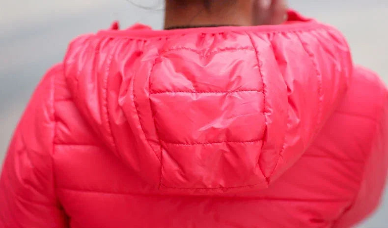 Jackets for Women Quilted Padded Lightweight Puffer Woman Coat Hoodie Short Yellow Thick Padding Feather Cropped Cute Modern Hot